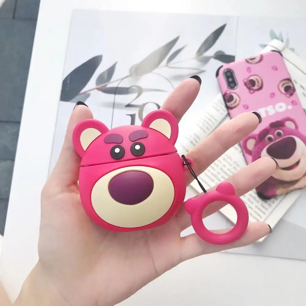 For AirPods Case Cartoon Silicone Cover for Apple Air pods 2 Cute Earphone Case Earbuds Bag for Earpods Cases Ring Accessoires