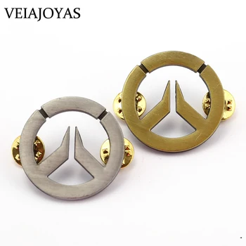 

2018 Trendy Game Overwatch OW Logo Badge Pin Bronze Silver Brooch Charms Jewelry for Women Gifts Accessories Vintage Brooches