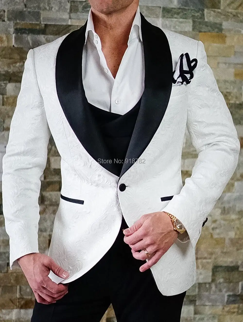 Us 663 22 Offcostume Mariage Homme 2018 New Designer White Wedding Suit For Men Jacquard Set Custom Smoking Slim Fit Tuxedo Groom Suit In Suits
