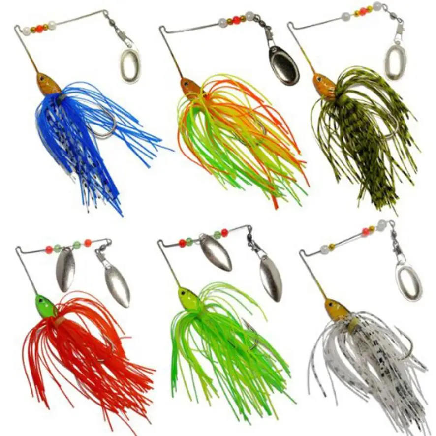 6PCS/ Set Fishing Lure Spinner Baits Lifelike Pike Lure Freshwater