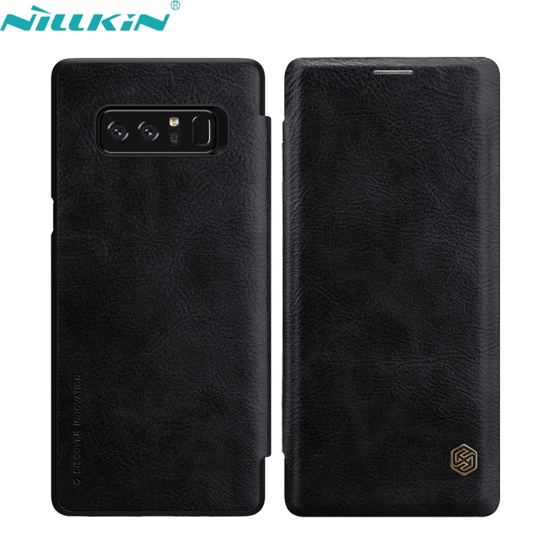 

For Samsung Galaxy Note 8 Cover SM-N950F Note8 Leather Case NILLKIN Retro Quality Hard PC Back Cover Flip Business Phone Cases