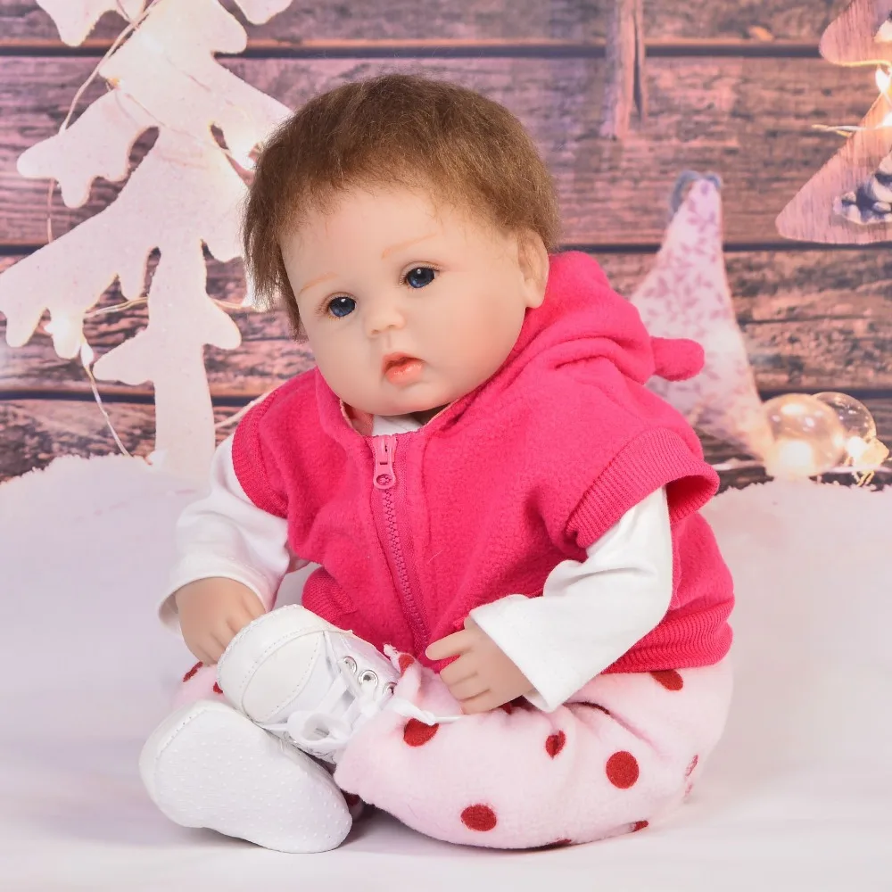 

42cm Silicone Reborn Baby Doll Toys Vinyl Princess Toddler Girl Babies Doll High Quality Birthday Gift Play House Toy bebe doll