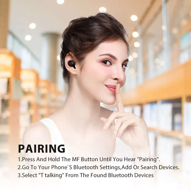 Bluedio T-talking Bluetooth earphone for sport/ Wireless earbuds in-ear with built-in microphone with voice control nice bass