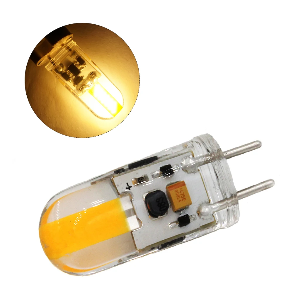 Dimmable LED Lamp 12V LED COB Light Bulb 3W Replace Halogen Lighting White / Warm white -