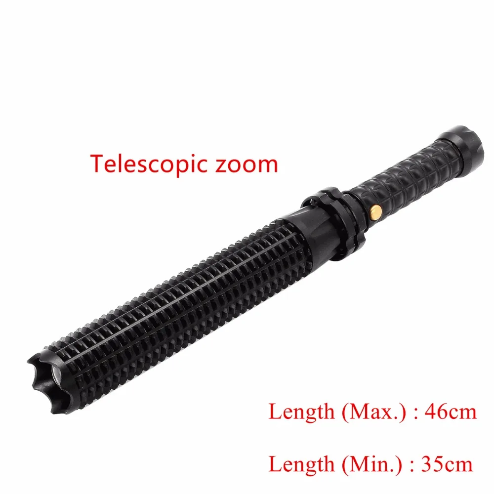 

LED Flashlight Self-defense Toothed Mace Torch Lights 3 Modes High Power Handy Torch Outdoor Patrol Rechargeable Flashlights