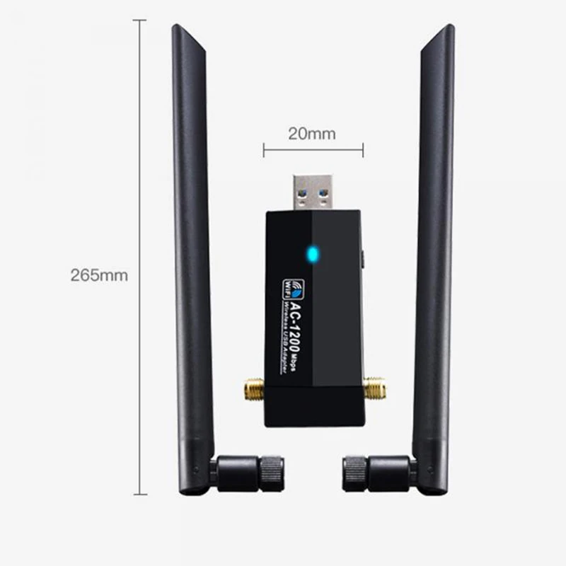 AAAJ-Ac 1200 м двухдиапазонный беспроводной Usb3.0 Wifi адаптер антенны сети карты для настольного ноутбука Winxp/7/8/8,1/10