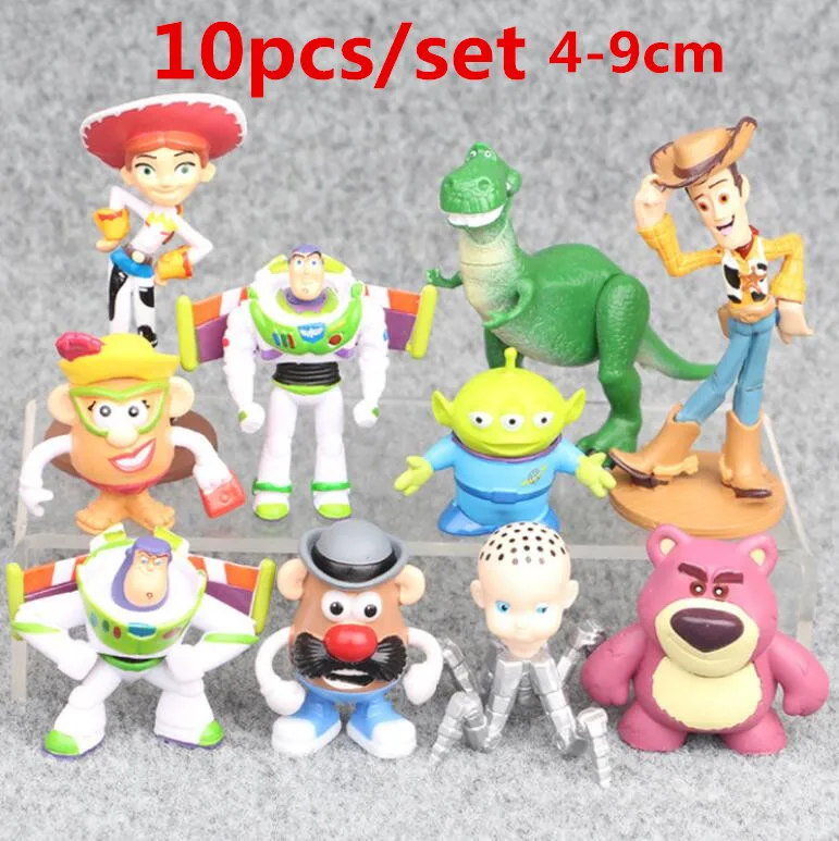 Movie Toy Story 4 Cartoon Toy Woody Buzz Lightyear Jessie forky action figure collectible Doll 3pcs/7pcs/9pcs/10pcs/17pcs