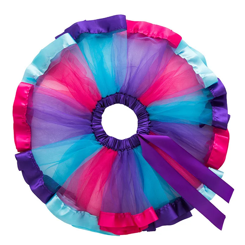 Rainbow Dress Children Girls Clothes Tutu Dresses for Kids Party Colorful Tulle Child Halloween Christmas Costume Acting Dancing (11)