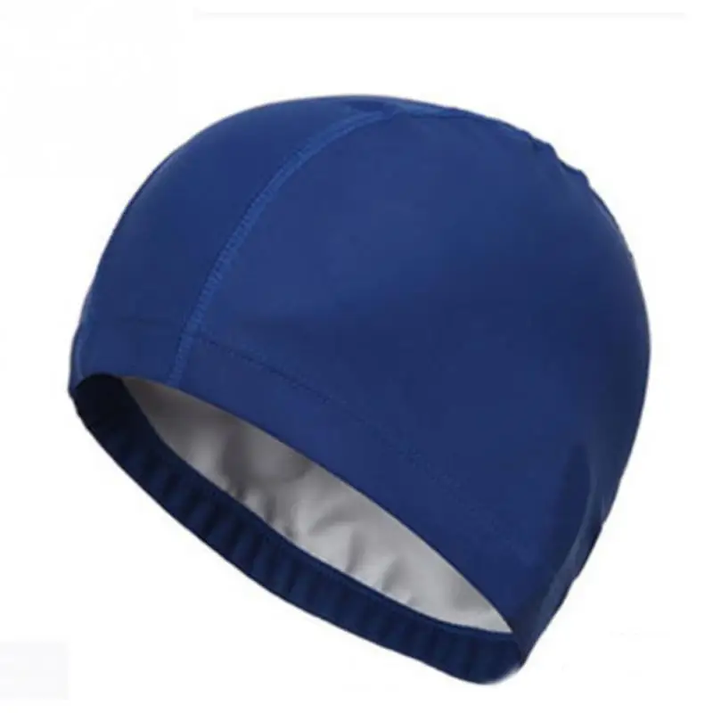 Swimming Hats PU Coating Caps Adults Swim Waterproof Protect Ears