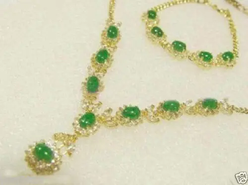 

Jewelry 001142 Fine Jewellery Green Jade Necklace Pendant Bracelet