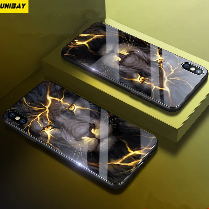 For iphone x tempered glass back case Cover men style fashion cooling