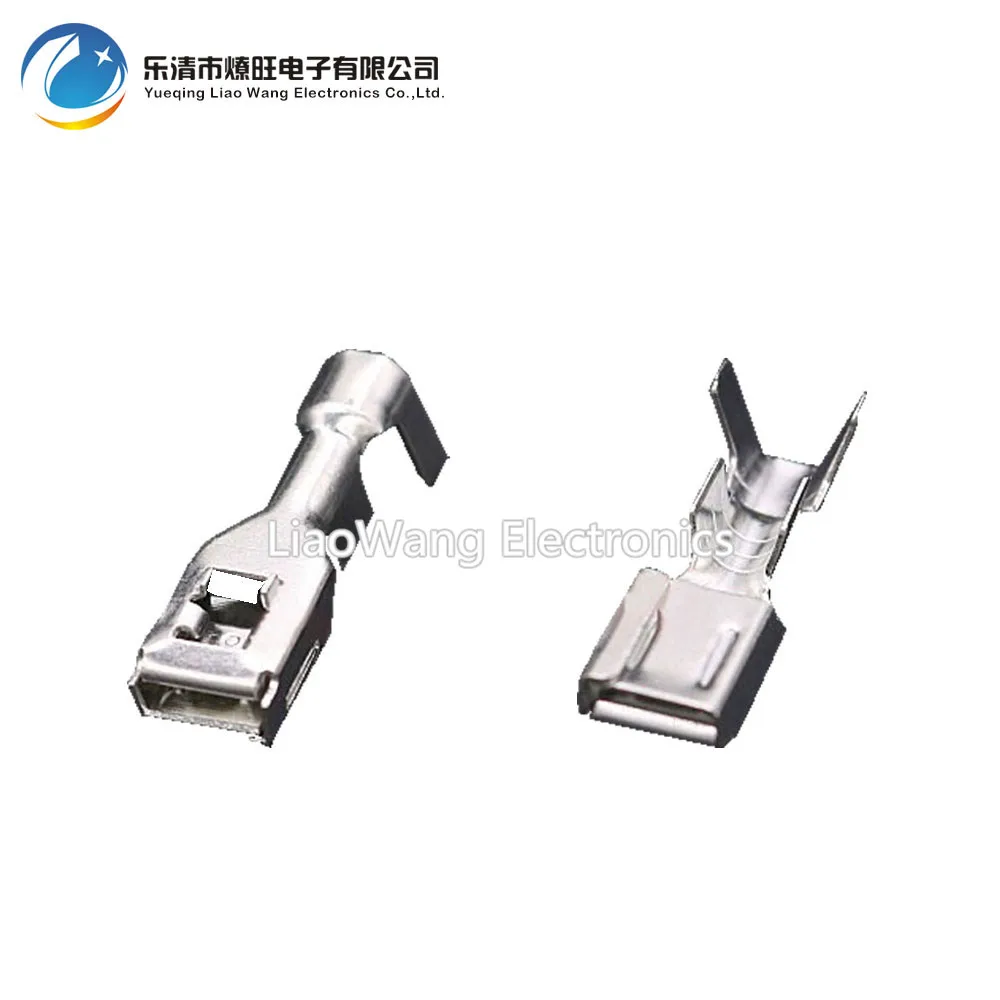 

100 PCS 6.3 Series Terminal Block Connector Terminal Car Connector Terminal Tin DJ623F-6.3B