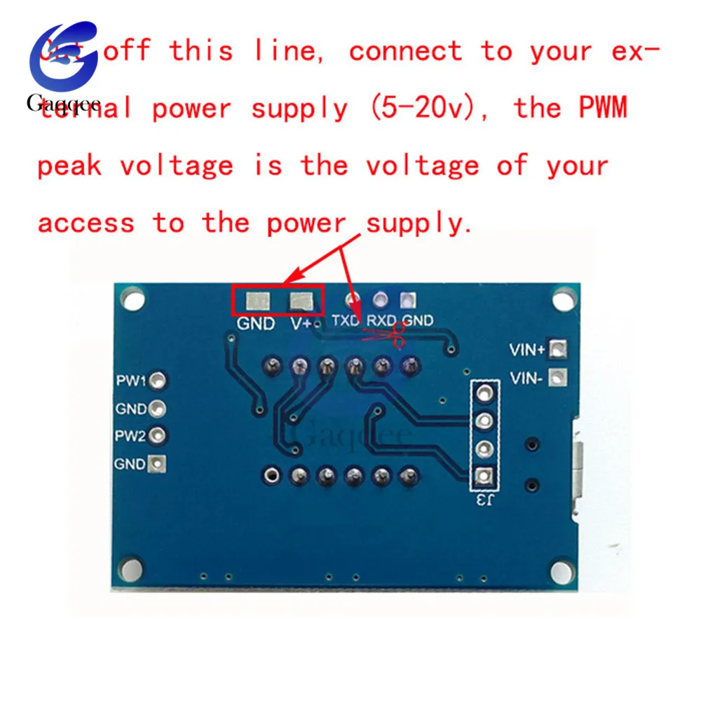 DC PWM Signal Generator Micro USB 2CH Adjustable Duty Cycle Pulse Frequency Digital LED Display Tube DC 5V 12V 24V 1Hz~150KHz