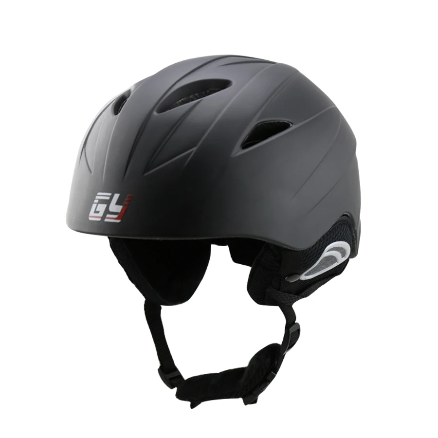 

2018 bright black PC ski helmet skiing snow sports equipment winter warm hat for outdoor games