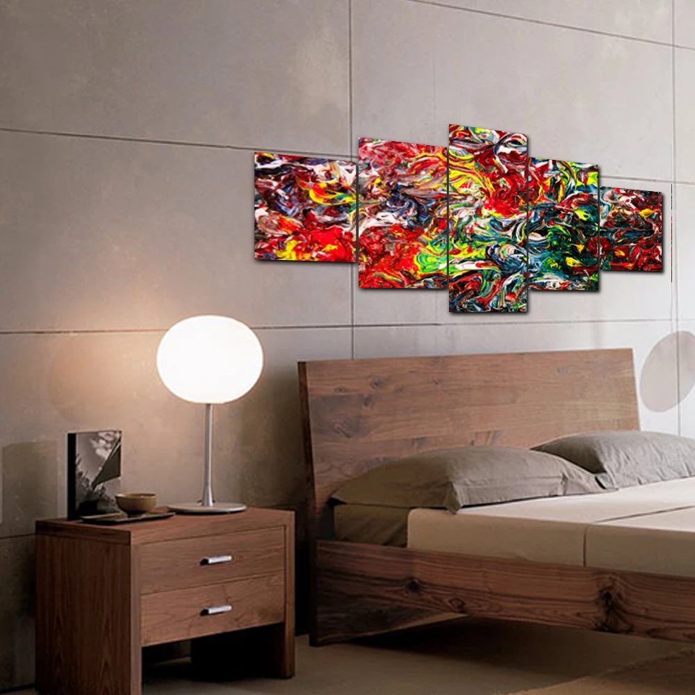 Абстрактные граффити Современная Настенная Картина на холсте каллиграфические