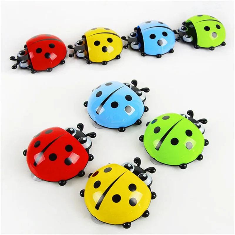

Random Colors 1Pc Sanitary Kids Cartoon Animal Wall Mounted Toothbrush Toothpaste Holder With 3 Suction Cup Bathroom Accessories
