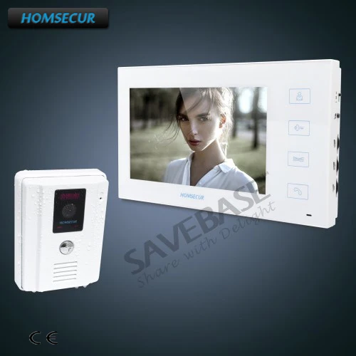 

HOMSECUR 7" Wired Video&Audio Home Intercom+IR Night Vision 1C1M for Apartment