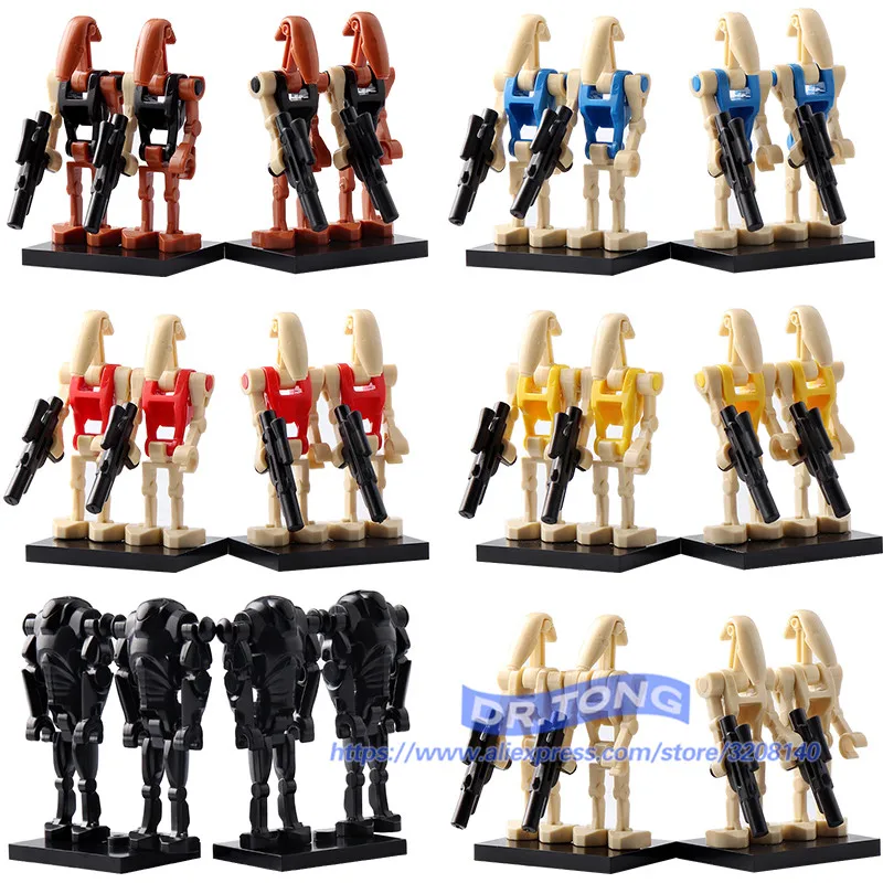 

DR.TONG 4Pcs/lot Starwa Rogue One Combat Robot Doath Trooper K-2SO Building Blocks Bricks Set Model Children Gift Toys C009-014