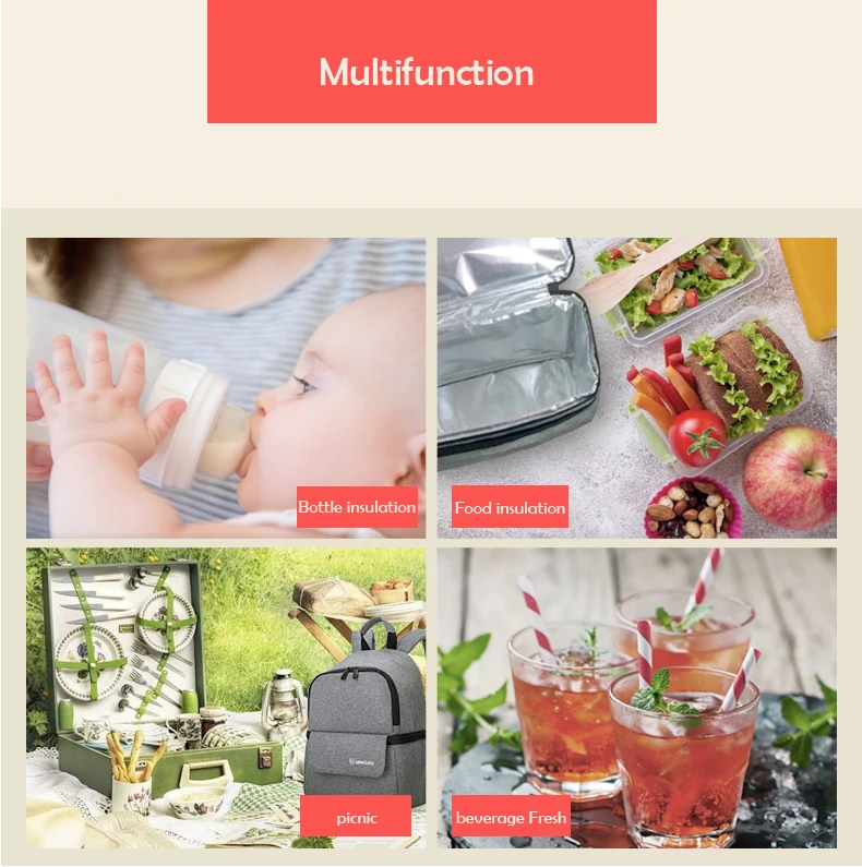 Lekebaby 2 в 1 детский термоизоляционный мешок для кормления, бутылочка для молока, рюкзак для хранения, Мумия, путешествия, чайник для грудного молока, грелка
