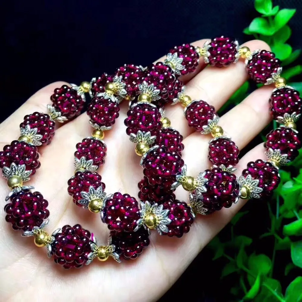 14K Gold Vintage Garnet Bangle Bracelet | Sarah Leonard Jewelers