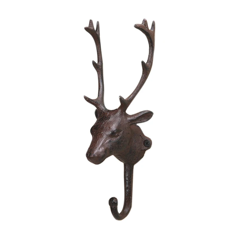 

GVCD Creative Cast Iron Europe Retro Wall Hanging Hooks Deer Storage Hanger Creative Coat Hook Door Hooks Crafts Shop Bar Deco