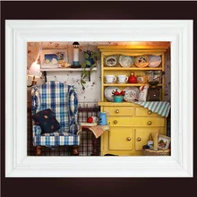 DIY кукольные домики, коробка для дома, ручной работы, кукольный домик, игрушка, кукла с рамкой, модель дома, набор, сборка, миниатюрная девочка, подарок подруге