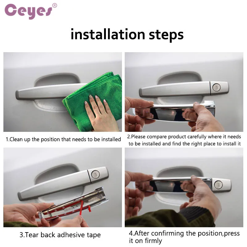 Exterior Door Handles Cover For Opel Insignia Mokka Astra H G J 2008- Corsa D Auto Decoration Accessories Car Styling window door cover trim car door handle door lock cover