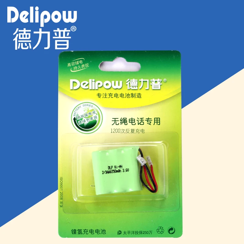 Delipow 3.6V cordless phone battery 2/3AAA350 Ma large quantity can be customized Rechargeable Li-ion Cell | Электроника