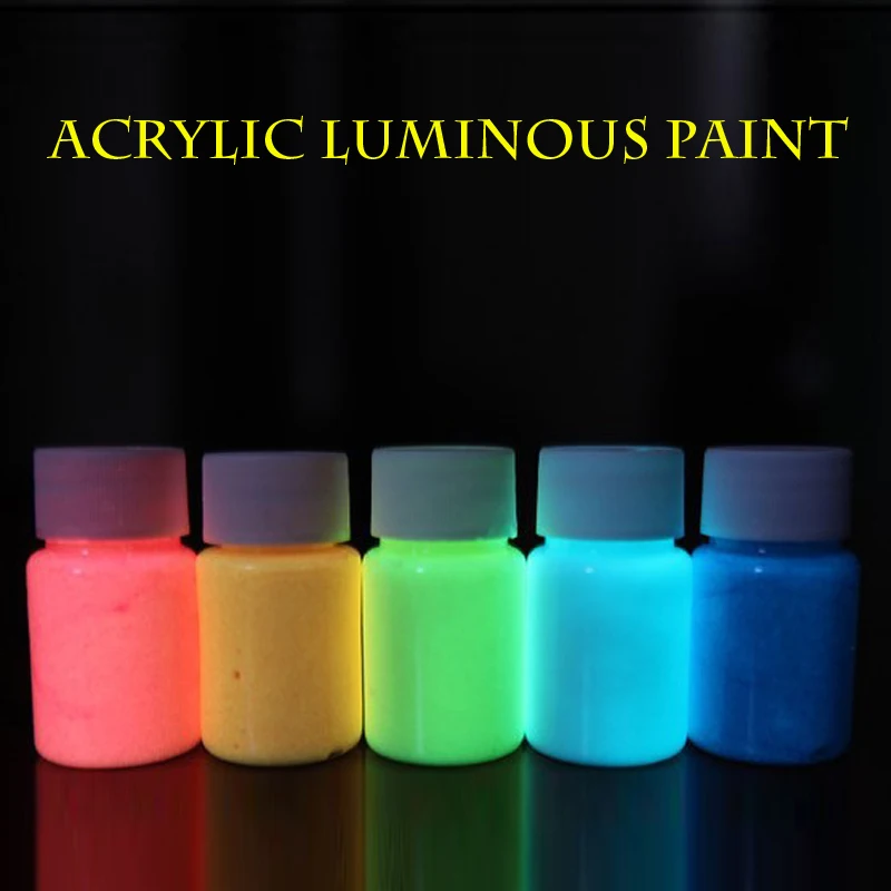water based Acrylic luminous paint 7colors set highly LumiNova paint
