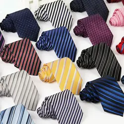 20 цветов брендовый жаккардовый галстук Модный повседневный дизайнерский corbatas формальный gravatas de seda тонкий галстук шелковый галстук для