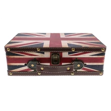Винтажный деревянный чемодан Декор реквизит для фотографий Британский Юнион Джек Дизайн витрина украшения