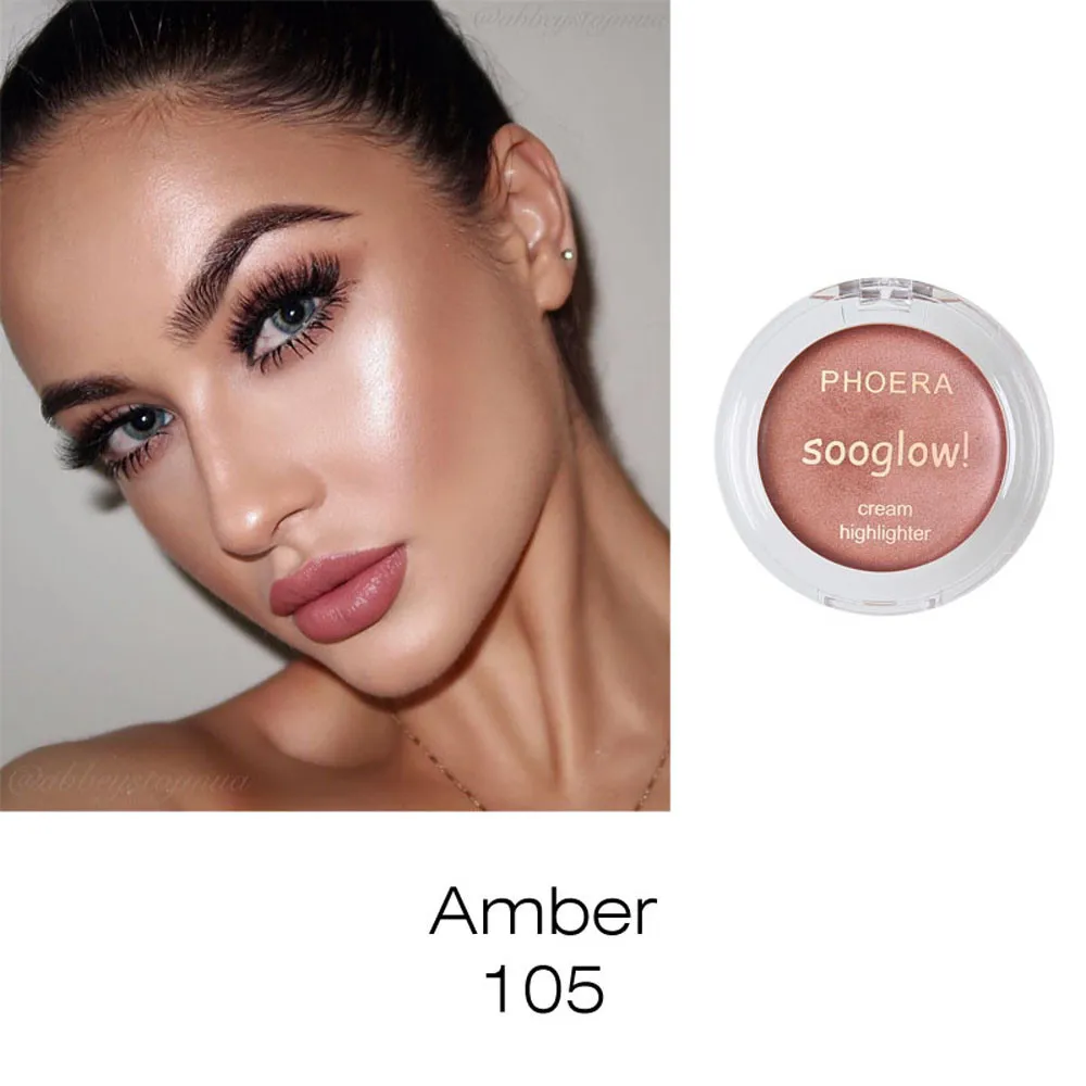 PHOERA хайлайтер Make Up Крем с мерцающим эффектом пудра для лица Тени для век Glow Bronzer доступны в 8 оттенках/X