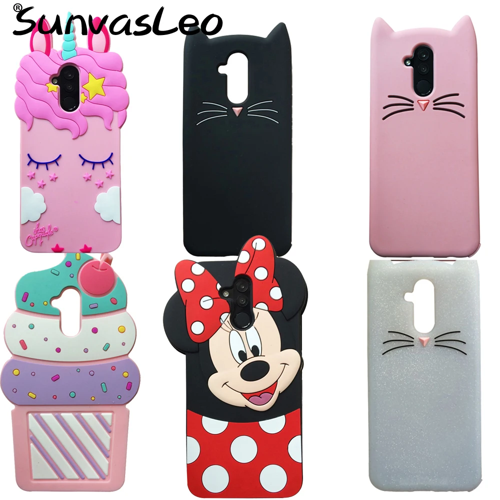 

For Huawei Mate 20 Lite 3D Cartoon Soft Silicone Case Phone Back Cover Skin Shell For Huawei Mate20 Lite 6.3" Cases Skin Unicorn