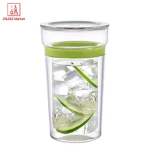 Samadoyo высокое боросиликатное 350 мл кофейная чайная чашка, сок чашка с двойными стенками анти-ожога горячая вода чашка с крышкой S082A