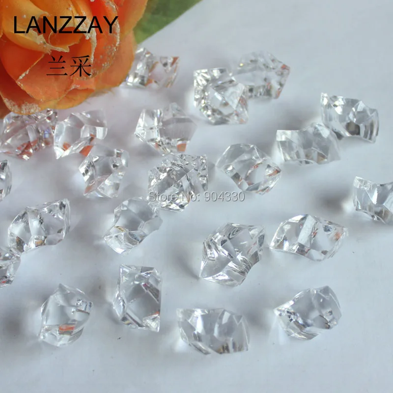 LANZZAY 50 шт. прозрачный акриловый кристаллический камень кубики льда аквариумная
