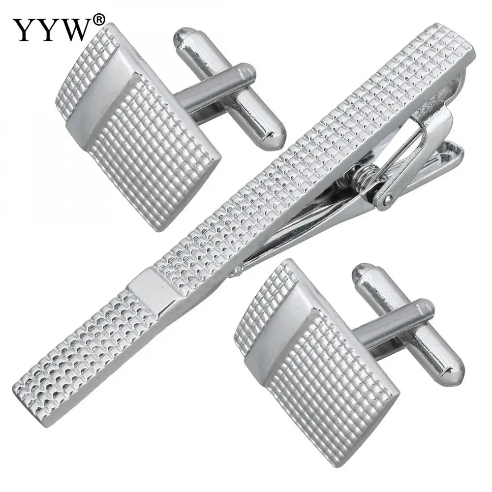 mens tie clip and cufflinks