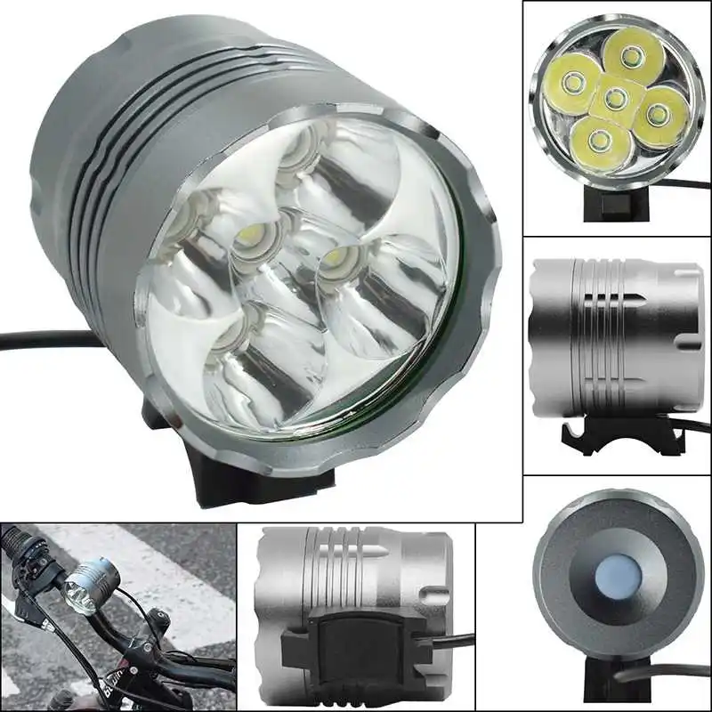 WasaFire 6000lm 5 * XM L T6 светодиодный велосипедный передний светильник 3 режима