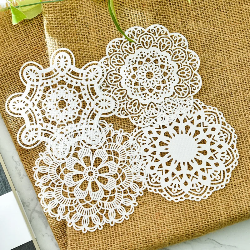 

YPP CRAFT White Lace Paper Doilies/Placemats for Wedding Party Decoration Supplies Scrapbooking Paper Crafts