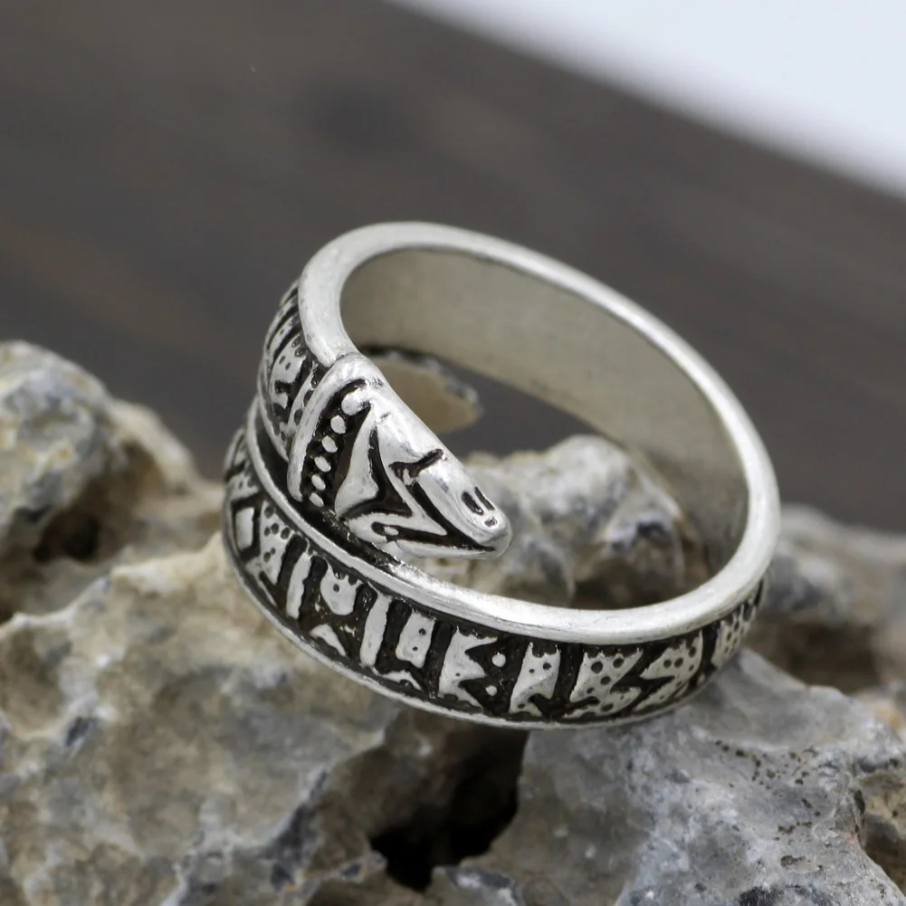 Youe светило Для мужчин Регулируемая норвежский викинг кельтский Руна Дракон руны викингов Старший ФУТАРК кольцо