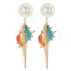 2019 Brinco Classic Figure Anniversary New Earrings Conch Shell Beach Pearl Web Celebrity Hot Style In Yiwu Jewelry Factory 2019 Brinco Classic Figure Anniversary New Earrings Conch Shell Beach Pearl Web Celebrity Hot Style In Yiwu Jewelry Factory