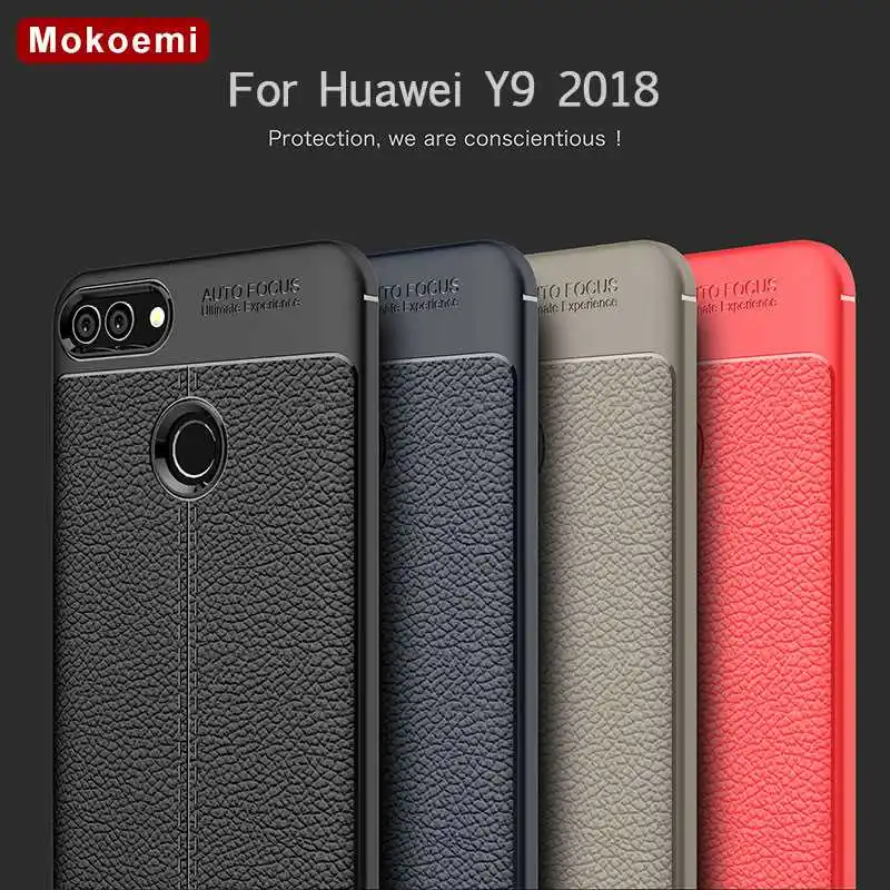

Mokoemi Fashion Lichee Pattern Shock Proof Soft 5.93"For Huawei Y9 2018 Case For Huawei Y9 2018 Phone Case Cover