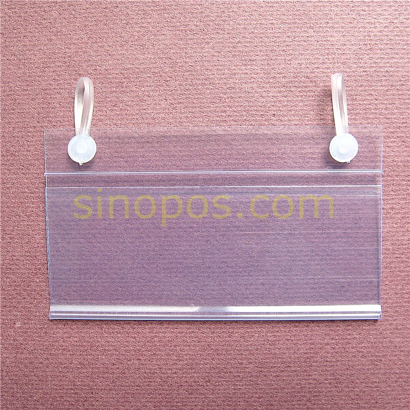 Clear Sign Holder With Snap Clips For Wire Displays, advertising price