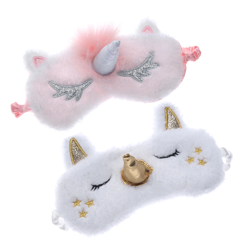 

Cute Unicorn Sleeping Eye Mask Cartoon Blindfold Eye Cover Shadow Soft Cover for Girl Kid Teen Traveling Sleep Eyeshade Eye Aid