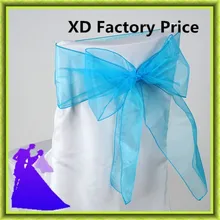 Marious бренд 50 шт. синяя лента на стул из органзы и Крепежная створка стула для украшения свадебной вечеринки