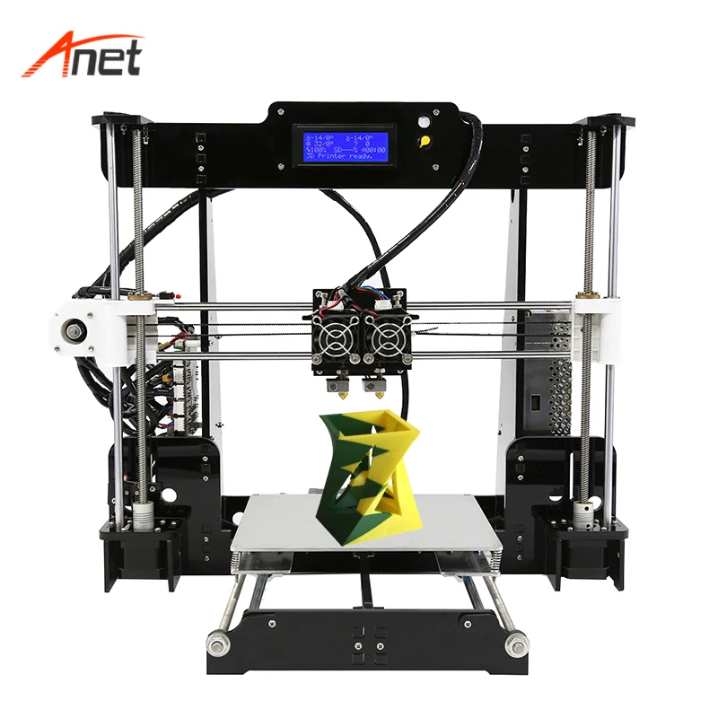 

Anet A8M Prusa i3 reprap 3d printer High Precision Imprimante 3D DIY Kit Dual Extruder 3d Printers express shipping from China
