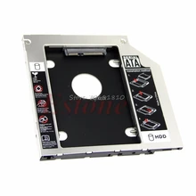 1 шт. Универсальный 9,5 мм 2," SATA 2nd HDD Жесткий Драйвер Caddy для CD DVD Оптический отсек и Прямая поставка