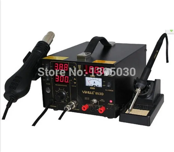 

220V 800W 3 In 1 Hot Air Rework Soldering Station Constant Temperature Antistatic Soldering Station Solder Iron YH853D