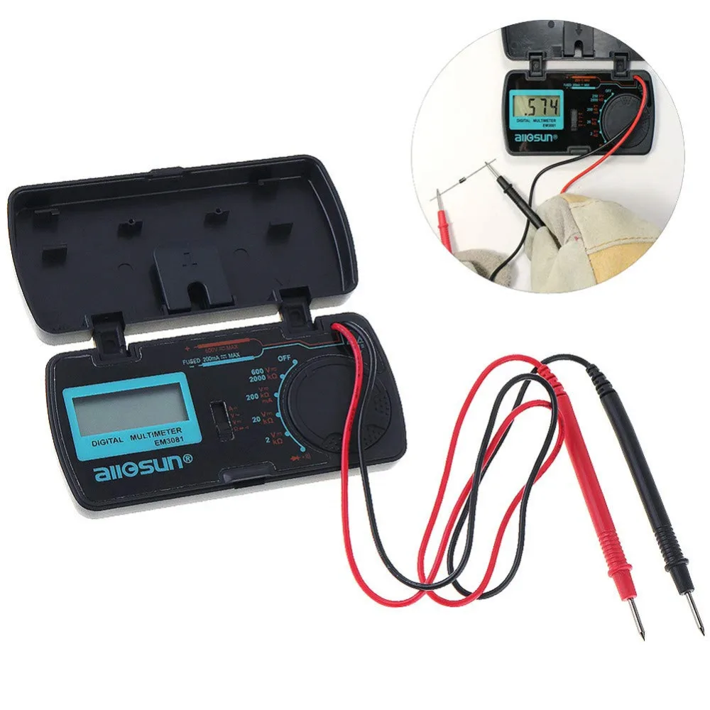 

LCD Display Digital Multimeter For Measuring DC And AC Voltage EM3081 Diagnostic Tester