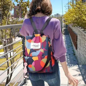 

Large Capacity Oxford Fabric Travel Shoulder Bag Fashion Women Colorful Backpack