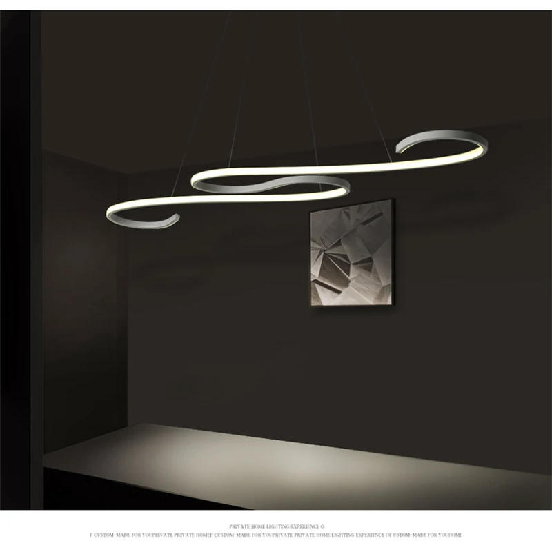

Postmodern creative modeling aluminum chandelier lamp office lights simple chandelier white notes lighting light